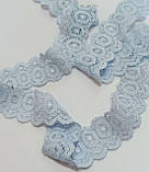 Мереживо стрейч світло блакитне ширина 2,5см, фото 6