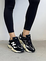 Женские кроссовки New Balance 9060 Black/White (черно-белые) красивые стильные кроссы демисезон NB051