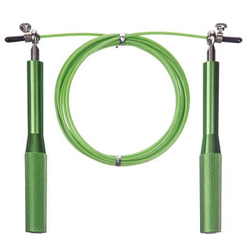Скакалка швидкісна металева на підшипниках для кросфіту, фітнесу, боксу (регульована довжина)) Зелений