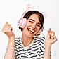 Навушники Hoco дротові з котячими вушками W36 Cat Ear W36 Pink, фото 11