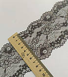 Мереживо стрейч сіро коричневе ширина 8см, фото 3