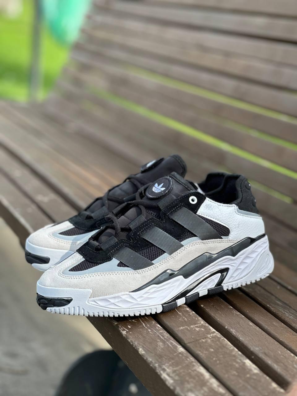 Чоловічі кросівки Adidas Niteball Black Grey Взуття для хлопців Адідас Найтбол сірі з чорним замша