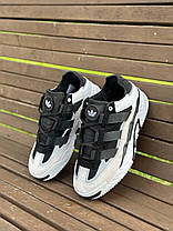 Чоловічі кросівки Adidas Niteball Black Grey Взуття для хлопців Адідас Найтбол сірі з чорним замша, фото 5