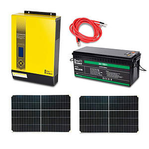 Автономна система безперебійного живлення потужністю 2.4 кВт з LiFePO4 АКБ та сонячними панелями