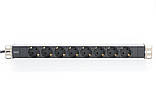 Digitus Блок розеток 1U, 8xSchuko, 16A, 250V, вилка Schuko, фото 3