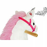Єдиноріг гойдалка інтерактивна Біло-рожева, фото 5
