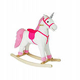Єдиноріг гойдалка інтерактивна Біло-рожева, фото 4