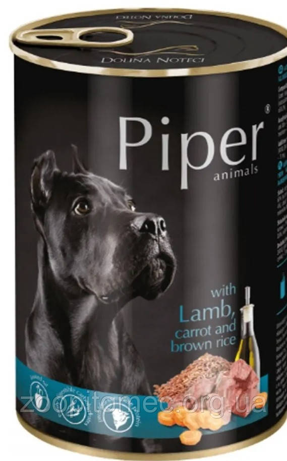 Консерва для собак DN PIPER ADULT з ягням, морквою і коричневим рисом, 500 г, фото 1