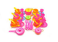 Іграшковий пластмасовий посуд 2236, 55 предметів, в кульку
