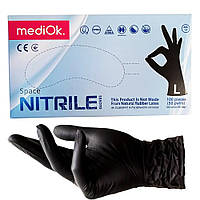 Перчатки черные нитриловые MediOk Размер L 100 шт