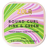 Валики для ламинирования ресниц Zola Round Curl Pink and Green силиконовые