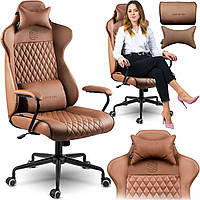 Сучасне стильне комфортне ергономічне комп'ютерне офісне крісло стілець Sofotel Werona 2582 Brown для офісу та дому _ТТ