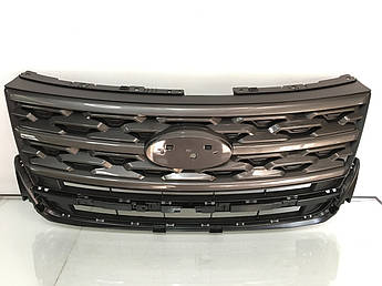 Решітка радіатора grill Ford Explorer 18-19 JB5Z-8200-AK (AG) сіра