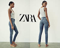 Женские джинсы 34 Zara Skinny синие скинни со средней посадкой 34 оригинал Зара