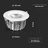 V-TAC Світильник точковий LED V-TAC SKU-1272 10Вт 1200Лм 6400K 130мм білий, фото 10