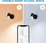 WiZ Світильник точковий накладний розумний IMAGEO Spots, 1х5W, 2200-6500K, RGB, Wi-Fi, чорний, фото 5