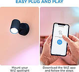 WiZ Світильник точковий накладний розумний IMAGEO Spots, 1х5W, 2200-6500K, RGB, Wi-Fi, чорний, фото 6