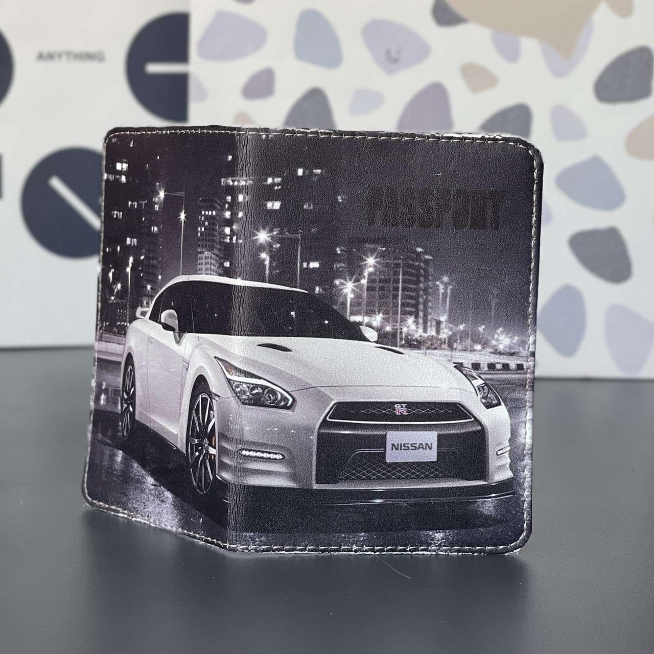 Обкладинка на паспорт "Nissan GT-R ", Обложка для паспорта экокожа "Ниссан" 676