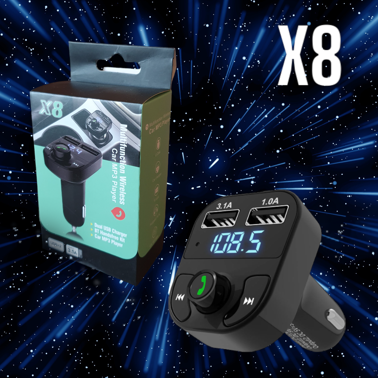 Автомодулятор FM X8, фото 1