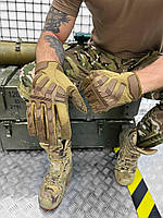 Перчатки тактические полнопалые койот Военные штурмовые перчатки с дышащими вставками TrekDry