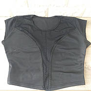 Спортивний топ із сіткою для фітнесу Кроп-топ для фітнесу та тренувань Розмір 48 Чорний (KG-10350), фото 4