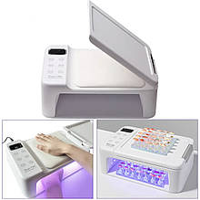 Лампа Sun 19Z на 350 Вт. (UV/LED) 2в1: лампа для сушіння нігтів + ​​манікюрна підставка (на дві руки)