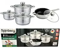 Набор посуды из нержавеющей стали 6 предметов Rainberg RB-605