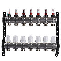 Колектор нержавіюча сталь з вимірювачем витрат ЕСО 001N 1" x7 Baumar - Порадуй Себе