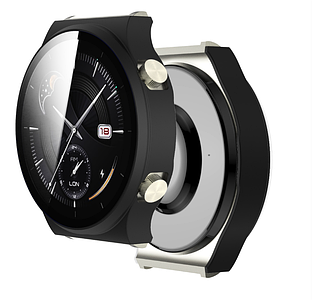 Чохол-накладка DK Пластик Gloss Стекло Full Cover для Huawei Watch GT 2 Pro 46mm (black)