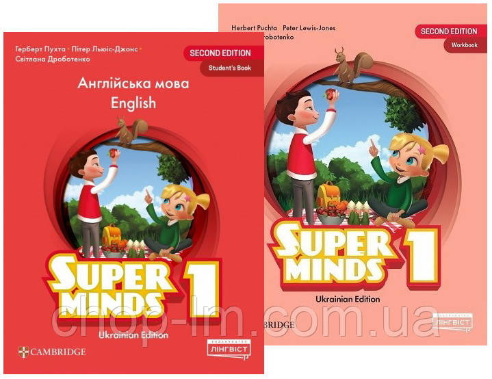 Комплект Super Minds for Ukraine НУШ 1 Student's Book + Workbook (Вчебник + зошит) англійською мовою - фото 1 - id-p1920535359