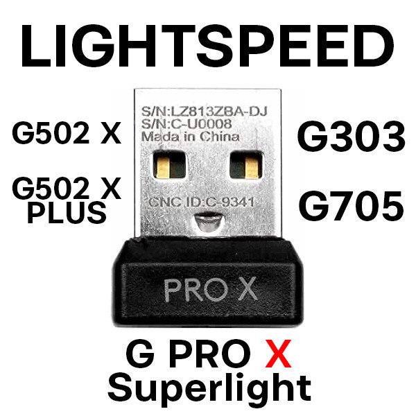 Logitech LIGHTSPEED G PRO X Superlight G502 X (Plus) G303 G705 Receiver друге покоління адаптер ресивер приймач