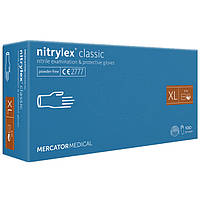 Перчатки синие Nitrylex Classic нитриловые неопудренные XL RD30105006