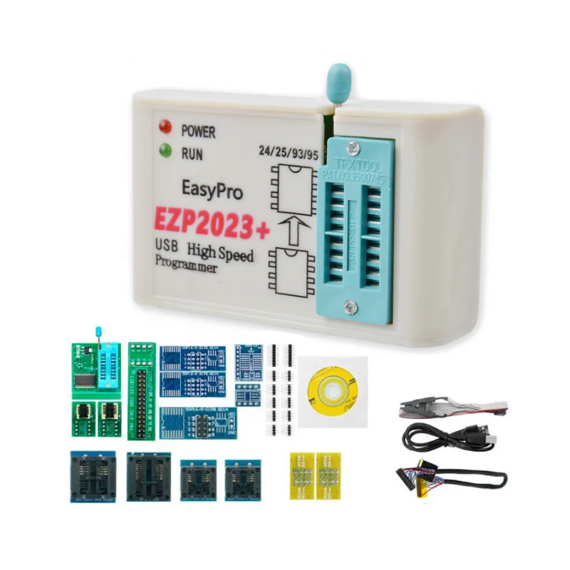USB программатор EEPROM FLASH памяти EZP2023+ с адаптерами, фото 1