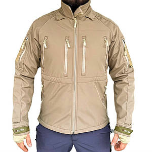 Тактична куртка SOFTSHELL ОСІНЬ ДЕМІ КОЙОТ Wolftrap Розмір: S(46) (vk13 coyot)