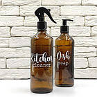 Набір дозатор з розпилювачем, скло 500 мл (2 шт.), фото 2