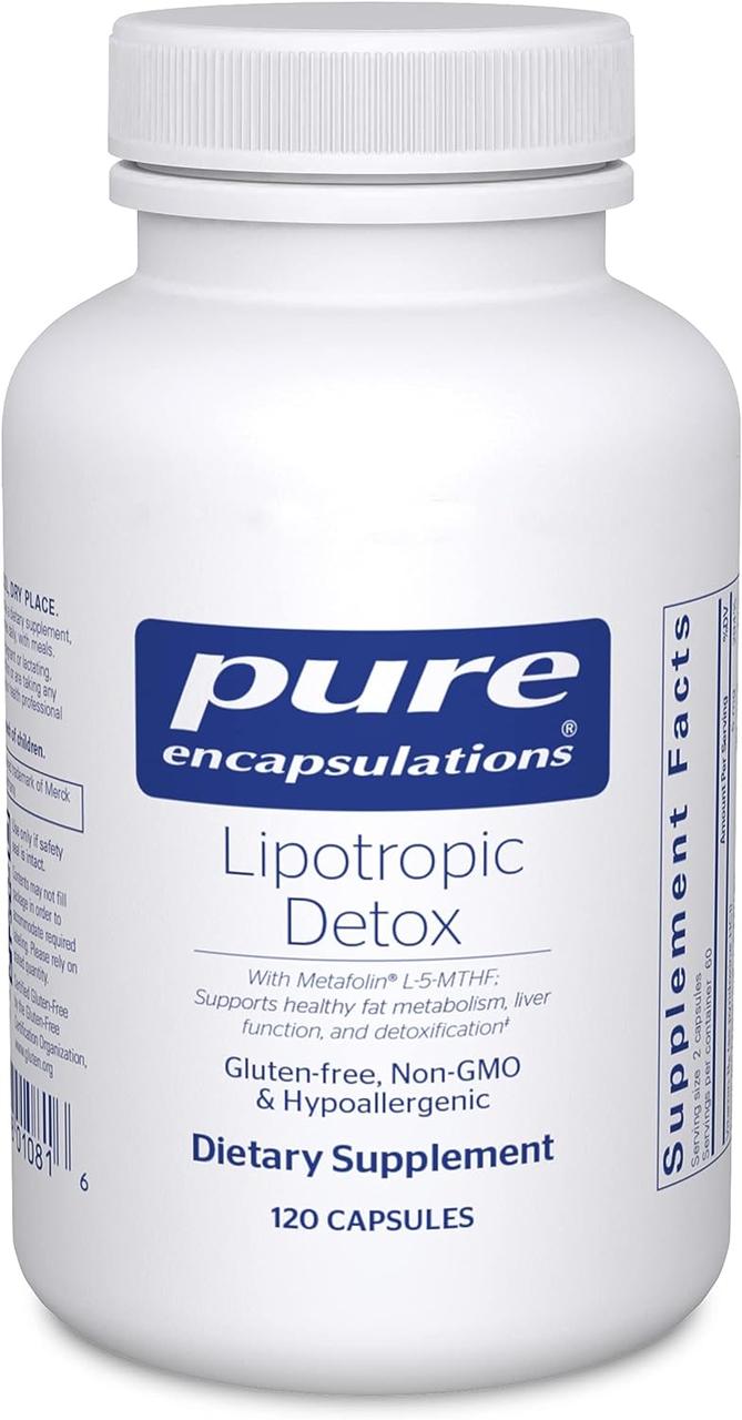 Pure Encapsulations Lipotropic Detox / Здоровий відтік жовчі та метаболізм токсинів у печінці 120 капсул