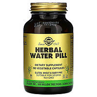 Травяное мочегонное средство Solgar (Herbal Water Pill) 100 вегетарианских капсул