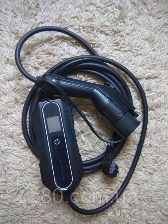 Зарядний пристрій 3,5 кВт 3-16а від 220В з дисплеєм, конектор тип-2, IEC 62196-2 (європейський), фото 1