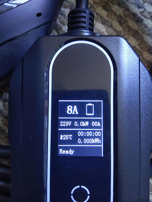 Зарядний пристрій 3,5 кВт 3-16а від 220В з дисплеєм, конектор тип-2, IEC 62196-2 (європейський), фото 4