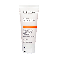 Увлажняющий крем для сухой кожи Christina Elastin Collagen Carrot Cream with Vitamins A, E & HA, 60 мл