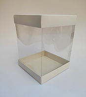 Коробка "Акваріум" для торта з прозорими стінками 146*146*200 для пряникового будиночка, торта