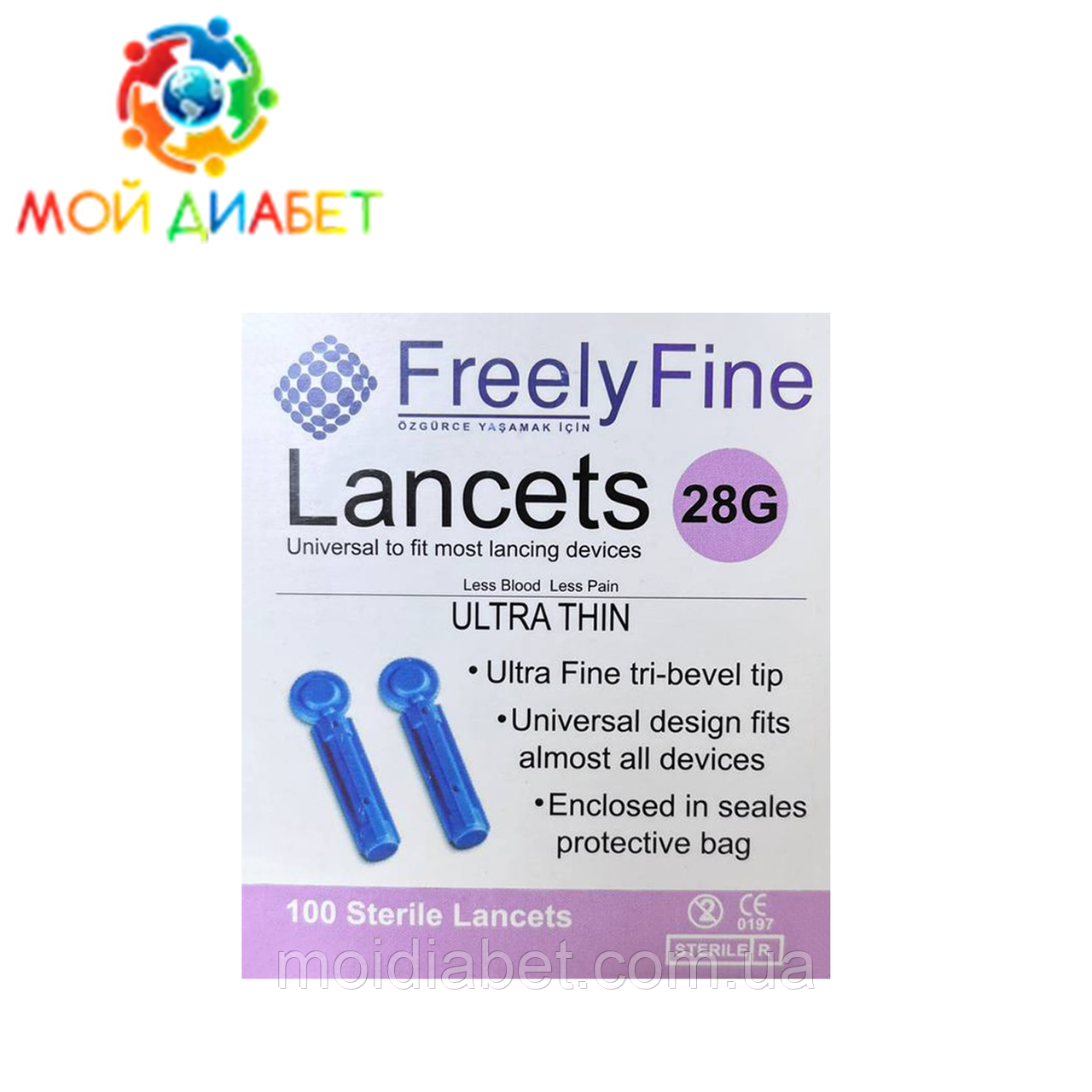 Ланцети Euro-Lanset 28G 100 шт., фото 1