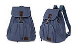 Жіночий рюкзак міський Макрос 0823 вологостійкий зносостійкий 15л колір синій, фото 2