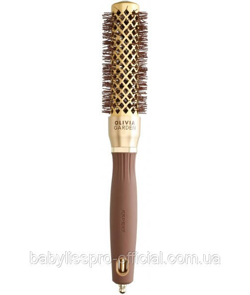Брашинг Olivia Garden Expert Blowout Shine Wavy Bristles Gold&Brown 25 мм OGID2048