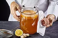 Чайний гриб XL Комбуча Scoby Джун Зелений чай та мед Sadove на 3л банку