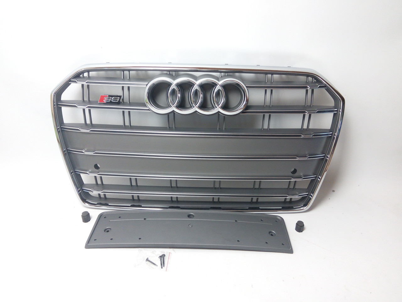 Решітка радіатора Audi A6 C7 2015-2017 стиль S6 (сіра), фото 1