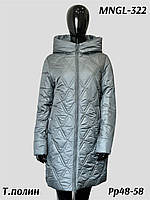 Теплая женская куртка больших размеров, осень-зима, р48,50,52,58