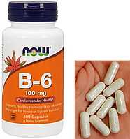 Витамины Б6 NOW B-6 100 мг 100 капсул Vitaminka