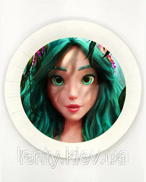 Тарілки паперові "Лісова мавкa" 18см (Поштучно)