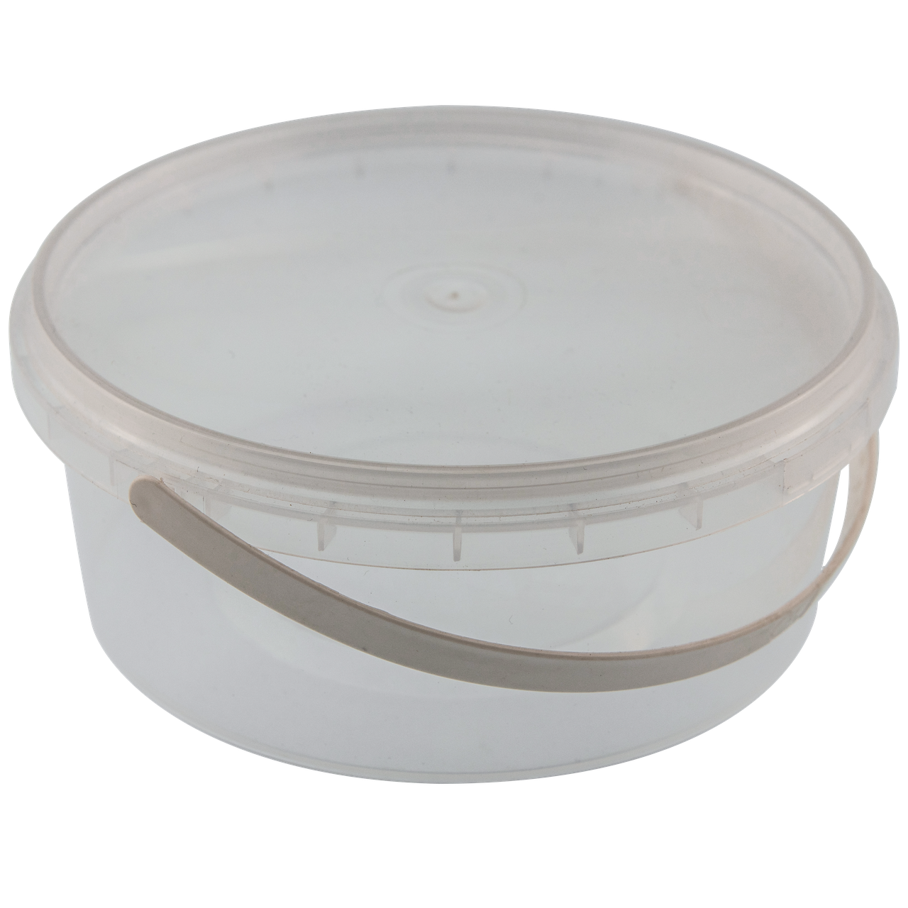 Відро пластикове 0,5L (прозоре з кришкою)